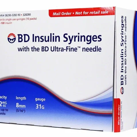 0.5 cc Ultra Fine Syringe 31 gauge - Box of 90 (BD)
