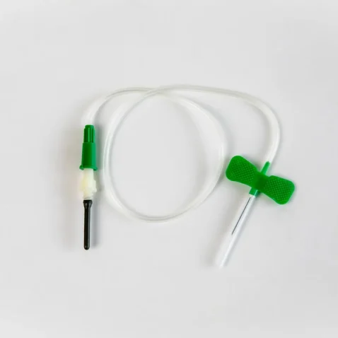 Butterfly Needle - 21G 3/4 in. x 12 in. with sliding safety shield- Box of 100